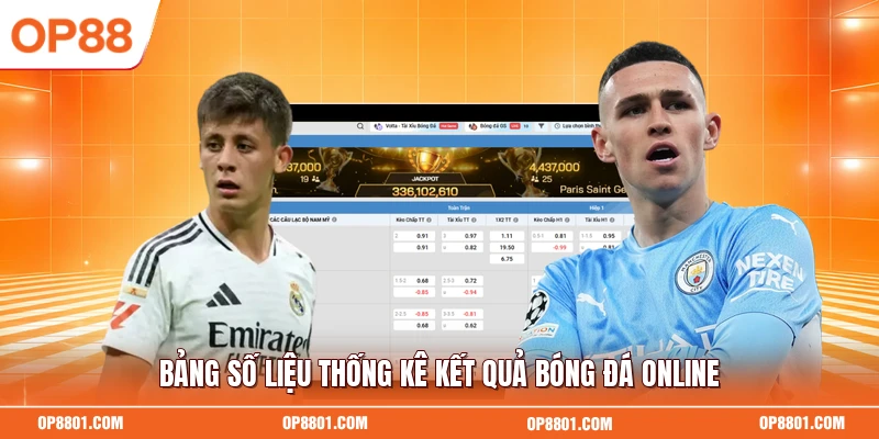 Bảng số liệu thống kê kết quả bóng đá online